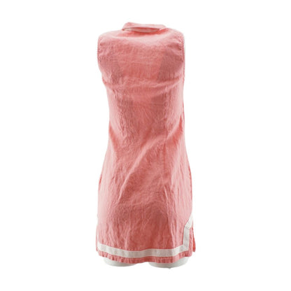 Pink Solid Midi Dress