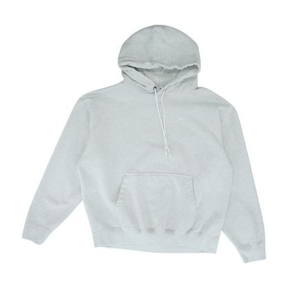 Gray Solid Hoodie Pullover
