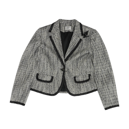 White Check Blazer