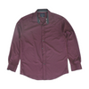 Burgundy Solid Long Sleeve Button Down
