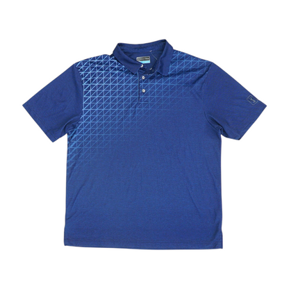 Navy Abstract Short Sleeve Polo