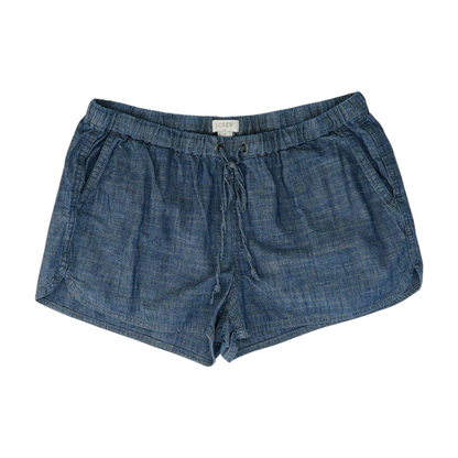 Blue Solid Chino Shorts