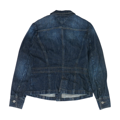 Navy Solid Denim Jacket