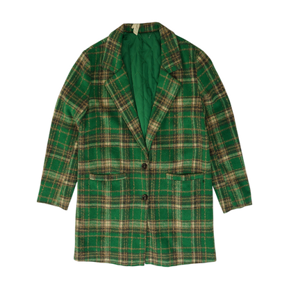 Green Plaid Coat