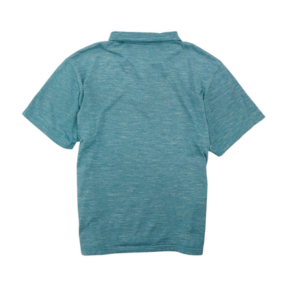 Blue Abstract Short Sleeve Polo