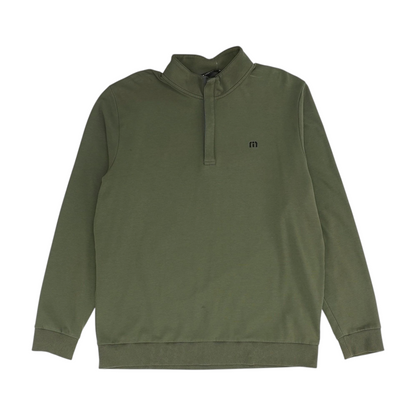 Gray Solid 1/4 Zip Pullover