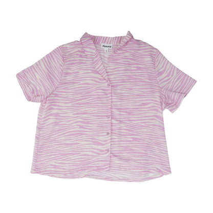 Pink Animal Print Button Down
