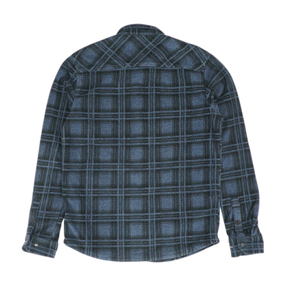 Navy Plaid Flannel Button Down