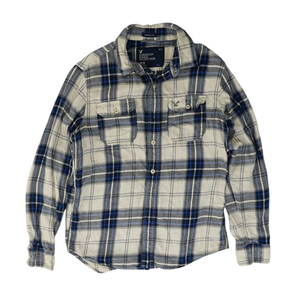 Blue Plaid Flannel Button Down