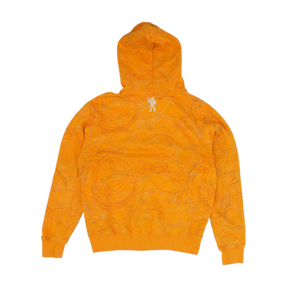 Yellow Print Hoodie Pullover