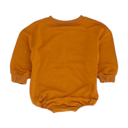 Orange Graphic Long Sleeve One-Piece