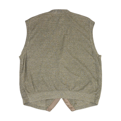 Vintage Brown Solid Vest Sweater