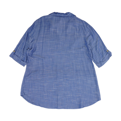 Blue Plus Button Down