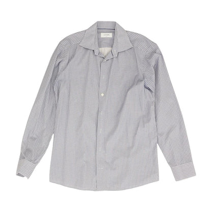 Blue Graphic Long Sleeve Button Down