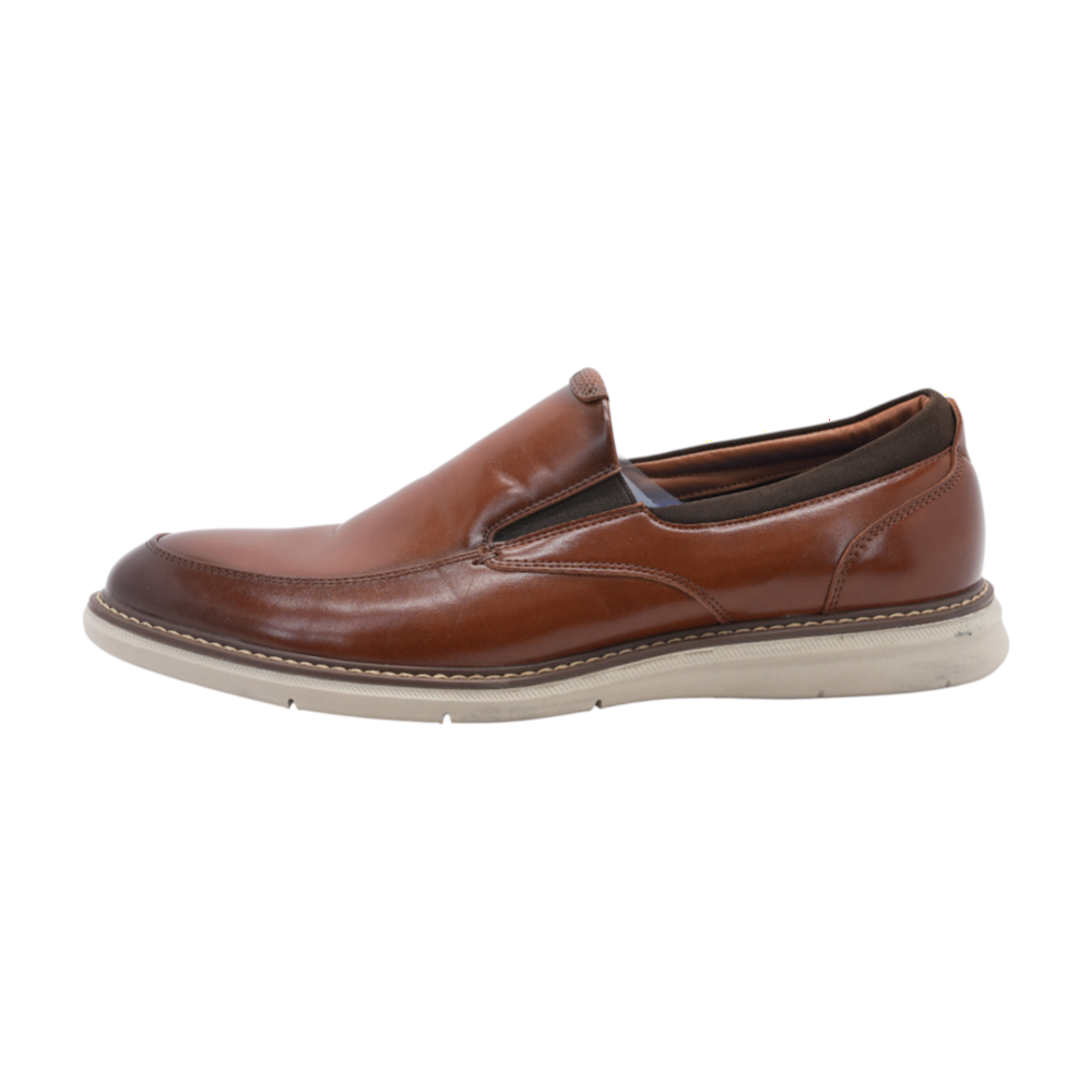 Nunn Bush Brown Slip-On Dress Shoes – Image 1
