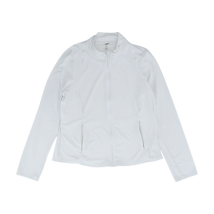 White Solid Active Jacket