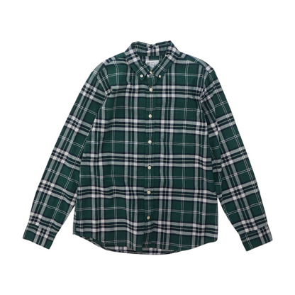 Green Plaid Flannel Button Down