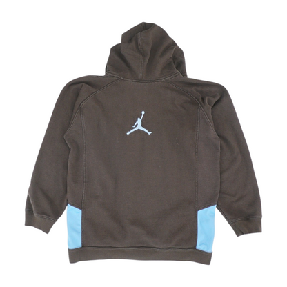 Brown Color Block Hoodie Pullover