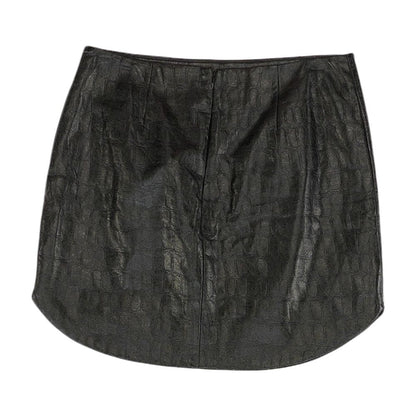 Black Solid Mini Skirt