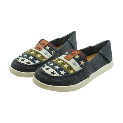 Blue Boat Shoe Flats