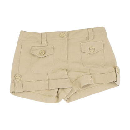 Tan Solid Shorts