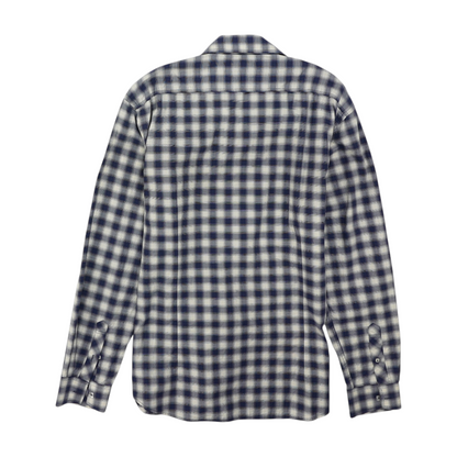Navy Plaid Long Sleeve Button Down