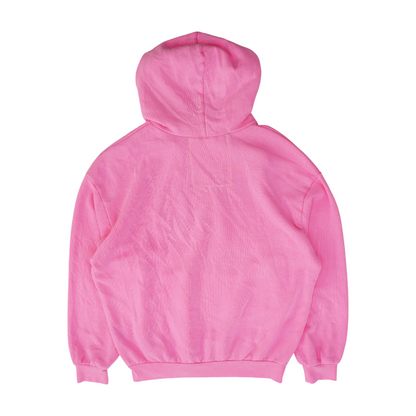 Pink Solid Hoodie Pullover