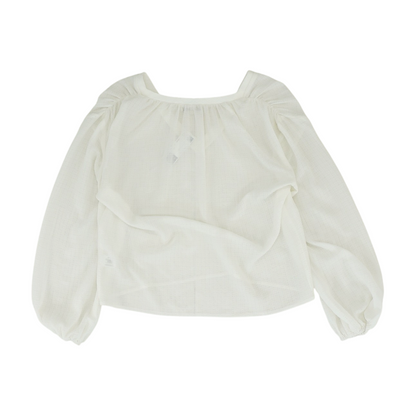 White Cropped Blouse