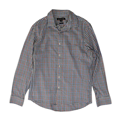 White Check Long Sleeve Button Down