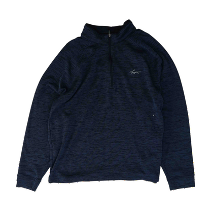Navy Abstract 1/4 Zip Pullover