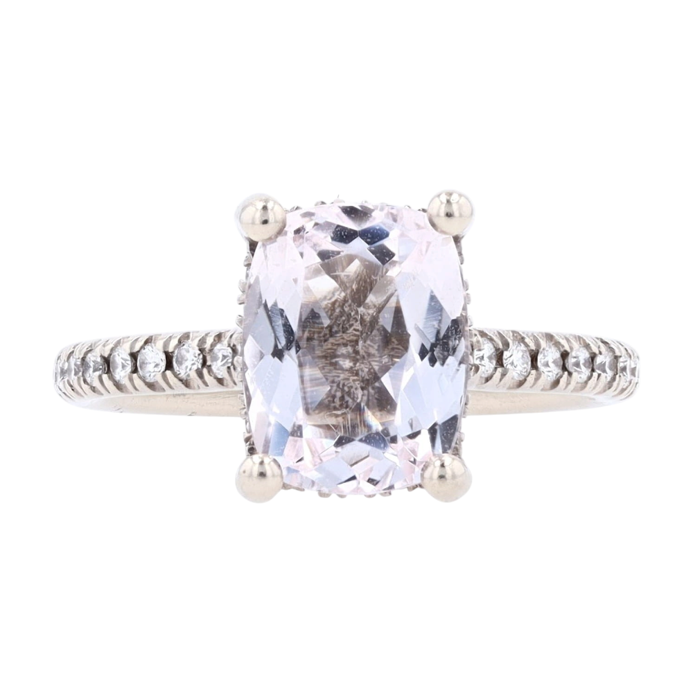 14K White Gold Morganite Fashion Ring