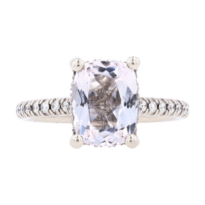 14K White Gold Morganite Fashion Ring
