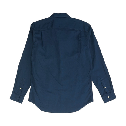 Navy Solid Long Sleeve Button Down