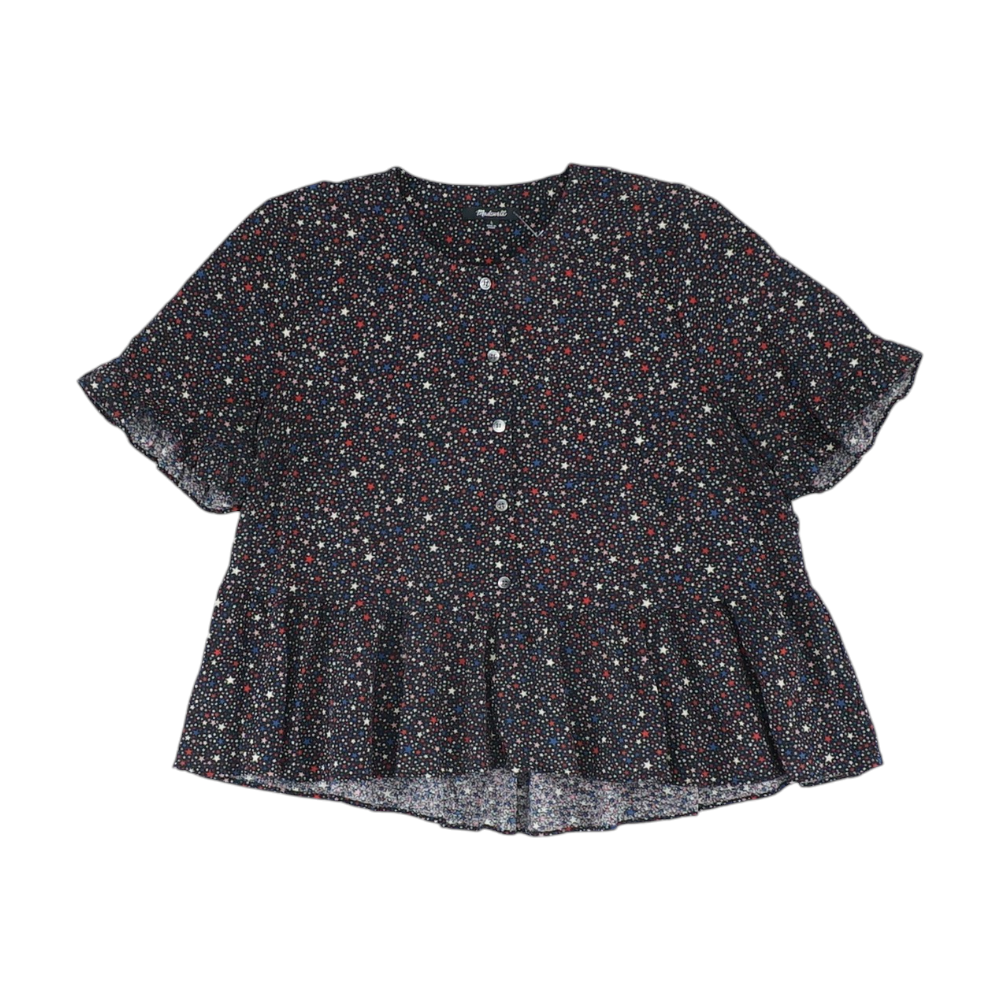 Black Graphic Button Down
