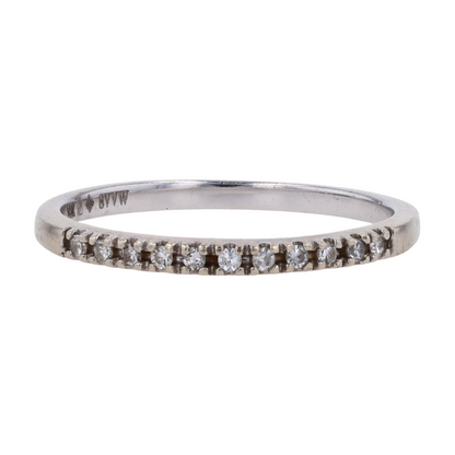 14K White Gold Diamond Band Ring