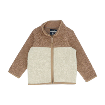 Brown Color Block Jacket