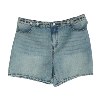 Blue Plus Solid Denim Shorts
