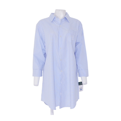 Blue Striped Pajama Top