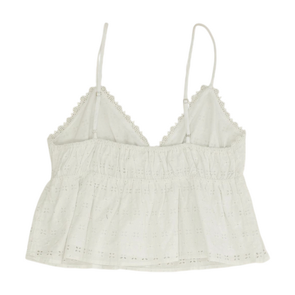 White Cropped Blouse