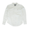 White Solid Long Sleeve Button Down