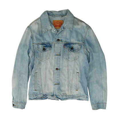 Blue Solid Denim Jacket