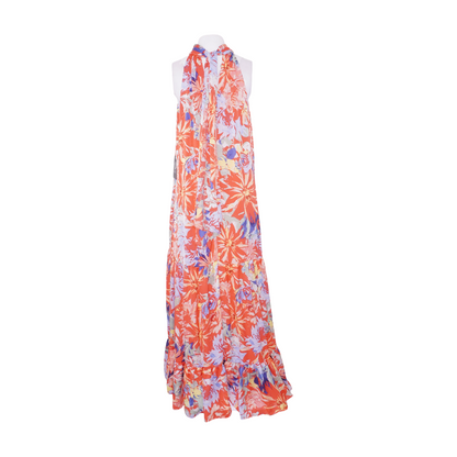 Red Abstract Maxi Dress