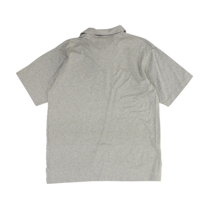 Gray Solid Short Sleeve Polo