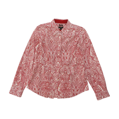 Red Abstract Button Down