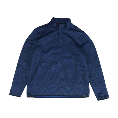Navy Striped 1/4 Zip Pullover