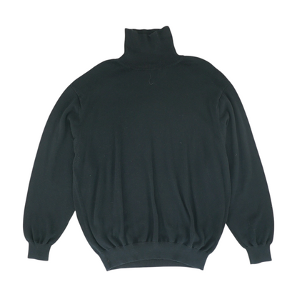 Black Solid Pullover Sweater