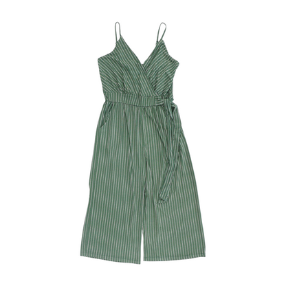 Green Striped Jumpsuit