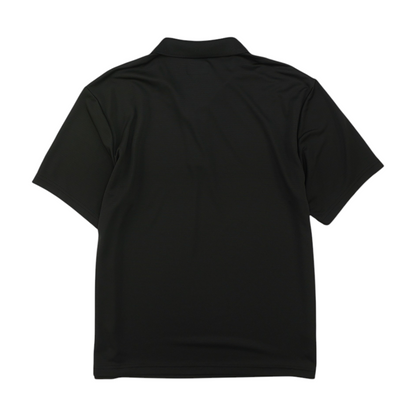 Black Solid Short Sleeve Polo