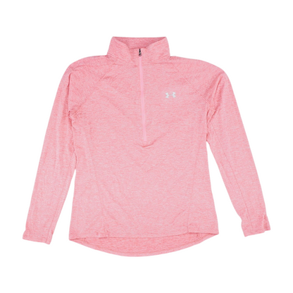 Pink Solid 1/4 Zip Pullover
