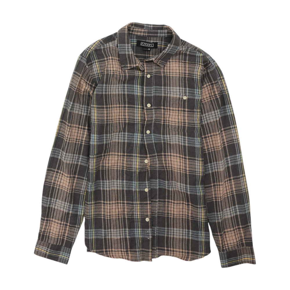 Multi Plaid Flannel Button Down
